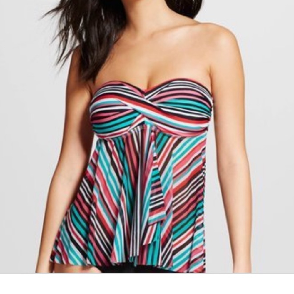 *read Description* Bandeau flyaway swim top.